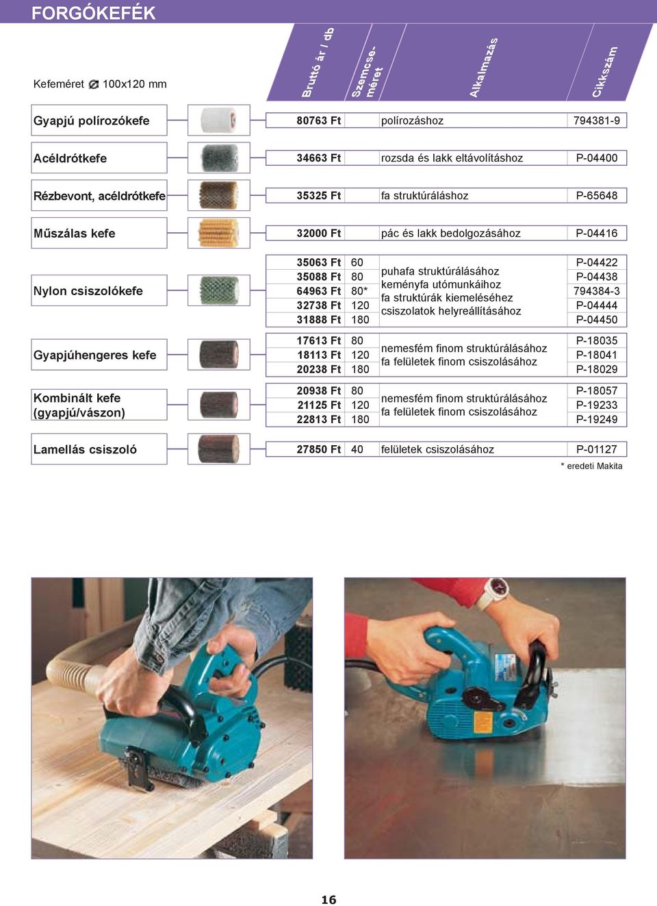 struktúrálásához 35088 Ft 80 P-04438 keményfa utómunkáihoz 64963 Ft 80* 794384-3 fa struktúrák kiemeléséhez 32738 Ft 120 P-04444 csiszolatok helyreállításához 31888 Ft 180 P-04450 17613 Ft 80 P-18035