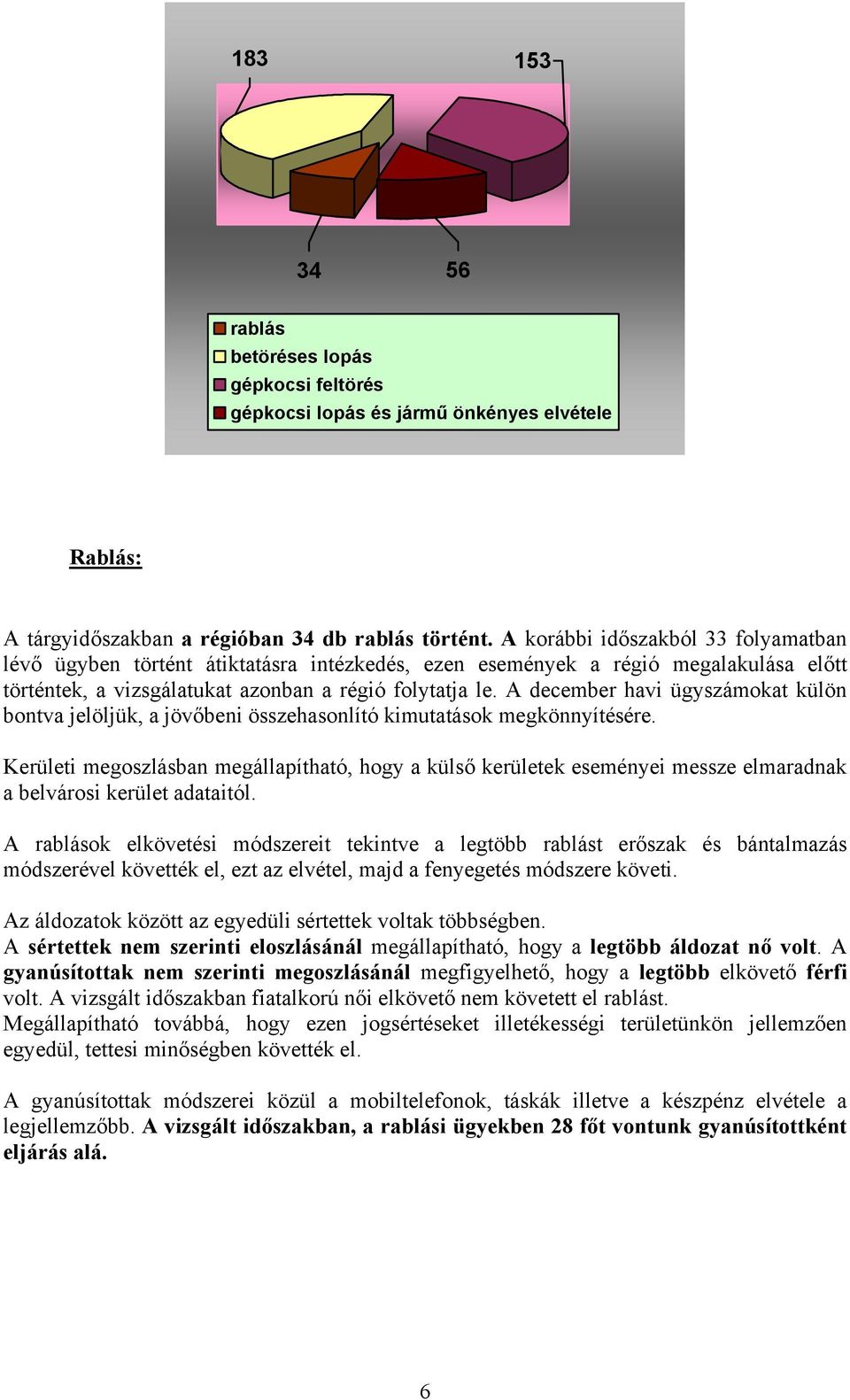 A december havi ügyszámokat külön bontva jelöljük, a jövőbeni összehasonlító kimutatások megkönnyítésére.