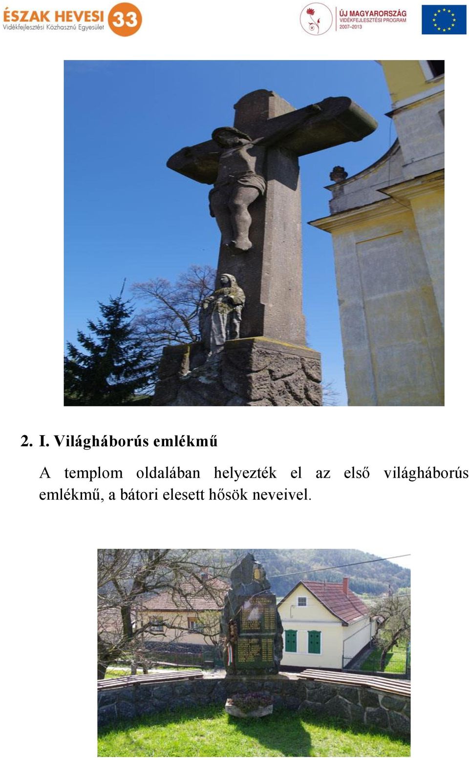 az első világháborús emlékmű,