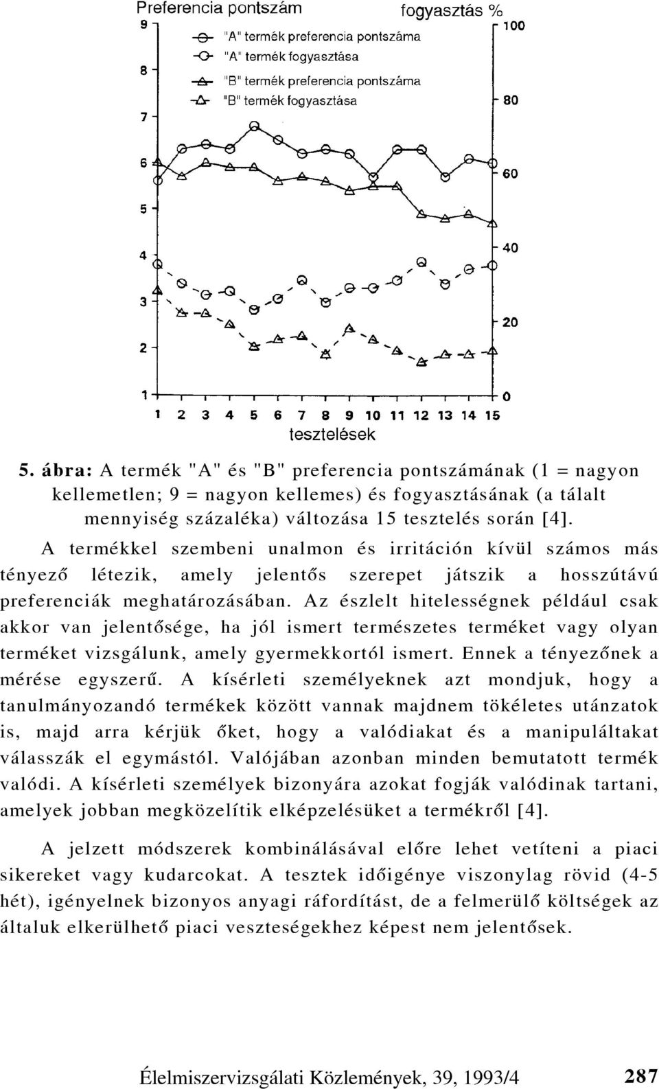 Az észlelt hitelességnek például csak akkor van jelentôsége, ha jól ismert természetes terméket vagy olyan terméket vizsgálunk, amely gyermekkortól ismert. Ennek a tényezônek a mérése egyszerû.