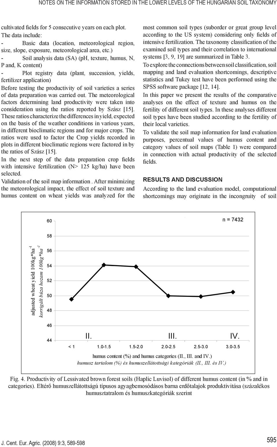 ) - Soil analysis data (SA) (ph, texture, humus, N, P and, K content) - Plot registry data (plant, succession, yields, fertilizer application) Before testing the productivity of soil varieties a