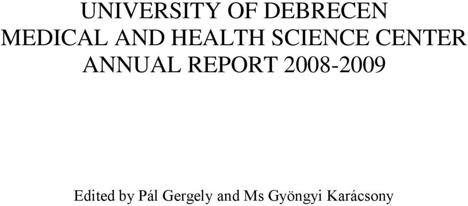 ANNUAL REPORT 2008-2009 Edited