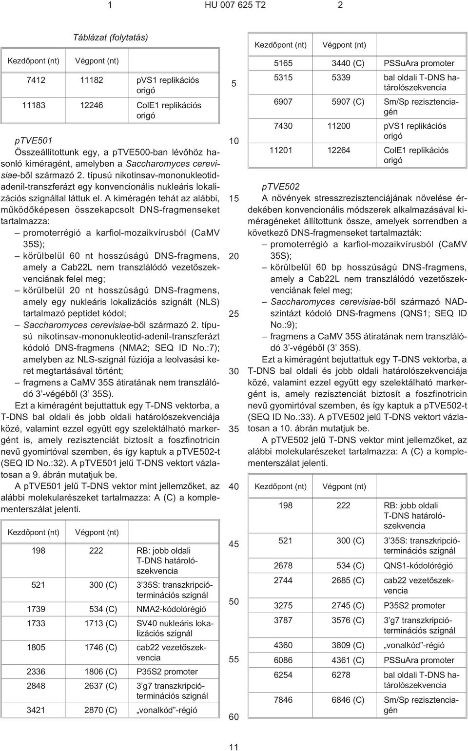 A kiméragén tehát az alábbi, mûködõképesen összekapcsolt DNS-fragmenseket tartalmazza: promoterrégió a karfiol-mozaikvírusból (CaMV 3S); körülbelül 60 nt hosszúságú DNS-fragmens, amely a Cab22L nem