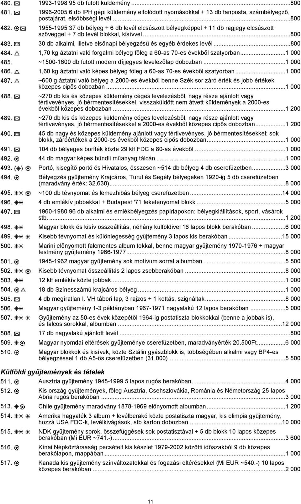 30 db alkalmi, illetve elsőnapi bélyegzésű és egyéb érdekes levél...800 484. 1,70 kg áztatni való forgalmi bélyeg főleg a 60-as 70-es évekből szatyorban...1 000 485.