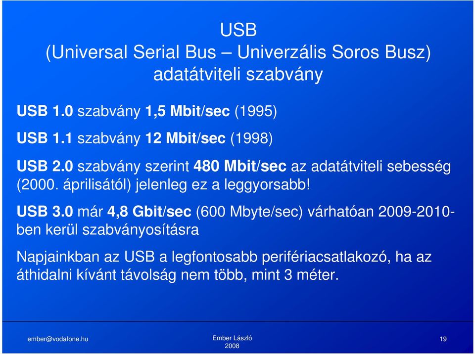 áprilisától) jelenleg ez a leggyorsabb! USB 3.