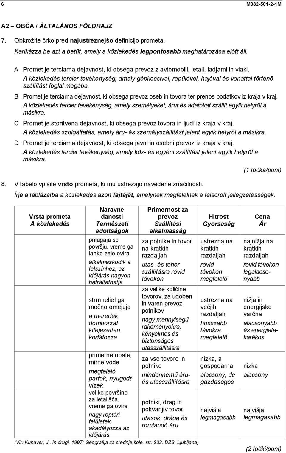 A közlekedés tercier tevékenység, amely gépkocsival, repülővel, hajóval és vonattal történő szállítást foglal magába.