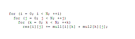 Cache optimalizálás: mátrix szorzás