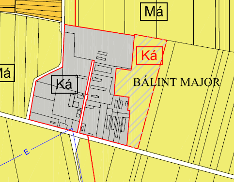 4. Általános mezőgazdasági terület Gazdasági erdőterület 95 137m 2 ( 9,5ha) Fejlesztési területek bemutatása