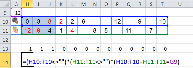 ábra: Első osztályos matematika könyv feladata [46] 2. ábra: Az első osztályos matematika feladat [46] mintájára készült táblázat.
