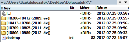 2. E-szakdolgozatok kutatása 2.3. Kutatás menete 2.: előkeresés A példányazonosító feljegyzése (itt: Sz.