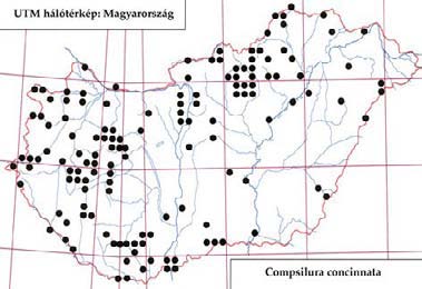 e-acta Nat. Pannon. 5, Suppl. 1 (2013) 101 150. ábra: A Clytiom ya sola lelőhelyei 151. ábra: A Compsilura concinnata lelőhelyei recen: 1958.08.20., 2, SZ Derék-erdő: 1993.07.12.