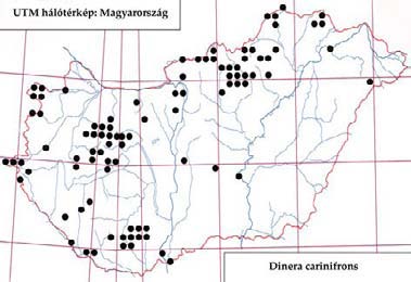 e-acta Nat. Pannon. 5, Suppl. 1 (2013) 115 183. ábra: A Dinera carinifrons lelőhelyei 184. ábra: A Dinera carinifrons fenológiája Irodalom: 1, 7, 12, 23, 31, 32, 33.