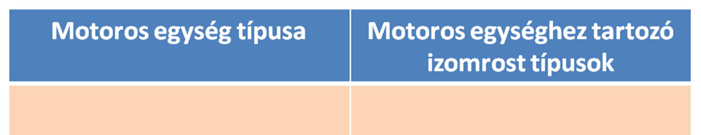 azonban, hogy bár egy adott motoros egység ugyanolyan típusú rostokból áll (a metabolikus tulajdonságot figyelembe véve), számos rost valamelyest mégis különbözhet azonos egységen belül (lásd az