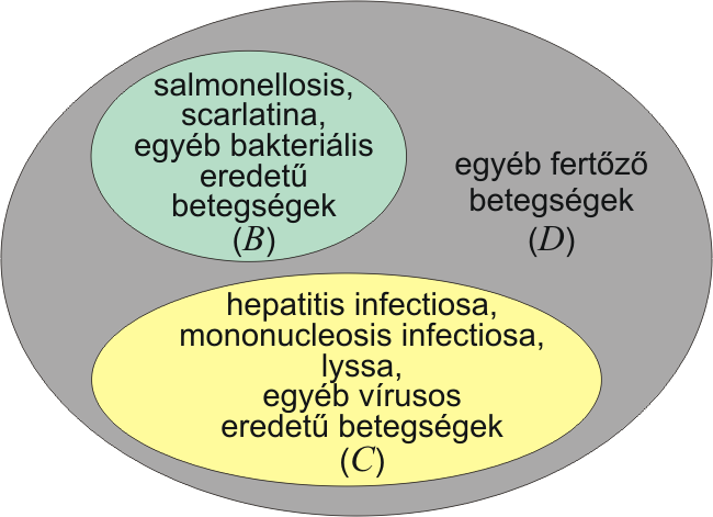 0,220 0,587 1,000 egyéb vírusos eredetű 8 0,025 0,063 egyéb egyéb fertőző betegségek 2 2 0,006 0,006 1,000 1,000 összesen: 336 336 1,000 1,000 8. táblázat Összesítés a fertőző megbetegedésekről. 9.