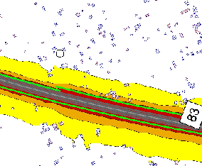 Stratégiai küszöbérték L den mutatóra: 63 db Bács-Kiskun, Csongrád megye: L éjjel mutatóra: 55 db Bács-Kiskun, Csongrád megye: A stratégiai küszöbértéket legfeljebb 10 db értékkel meghaladó területek