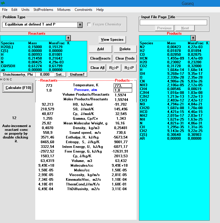 III. MELLÉKLET Gaseq- modellek és eredmények III.1.