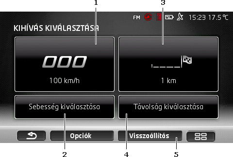 Tudnivaló: Az opciók között módosíthatja a Töltőnyomás mértékegységét (lásd "Opciók", 123.