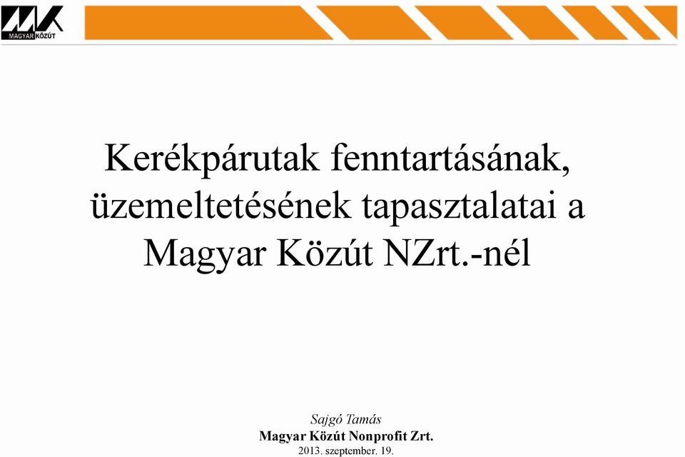 Magyar Közút NZrt.