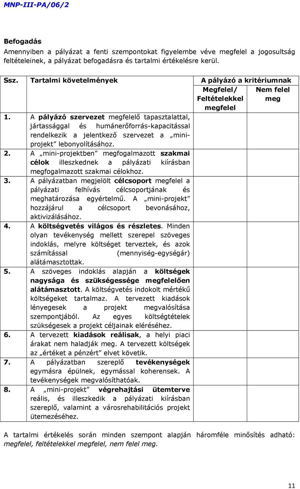 A mini-projektben megfogalmazott szakmai célok illeszkednek a pályázati kiírásban megfogalmazott szakmai célokhoz. 3.