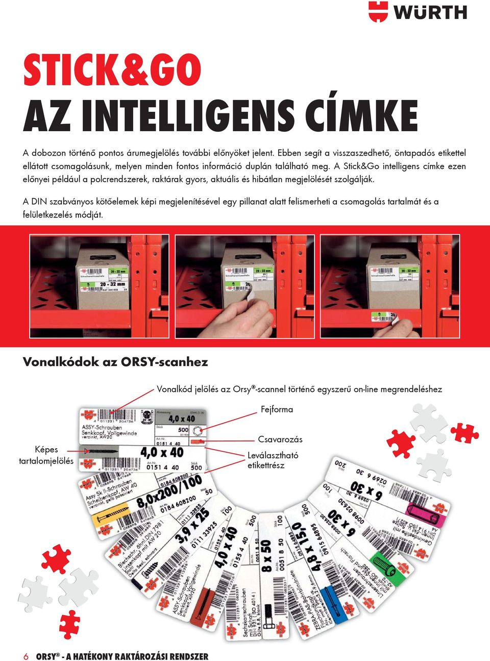 A Stick&Go intelligens címke ezen előnyei például a polcrendszerek, raktárak gyors, aktuális és hibátlan megjelölését szolgálják.