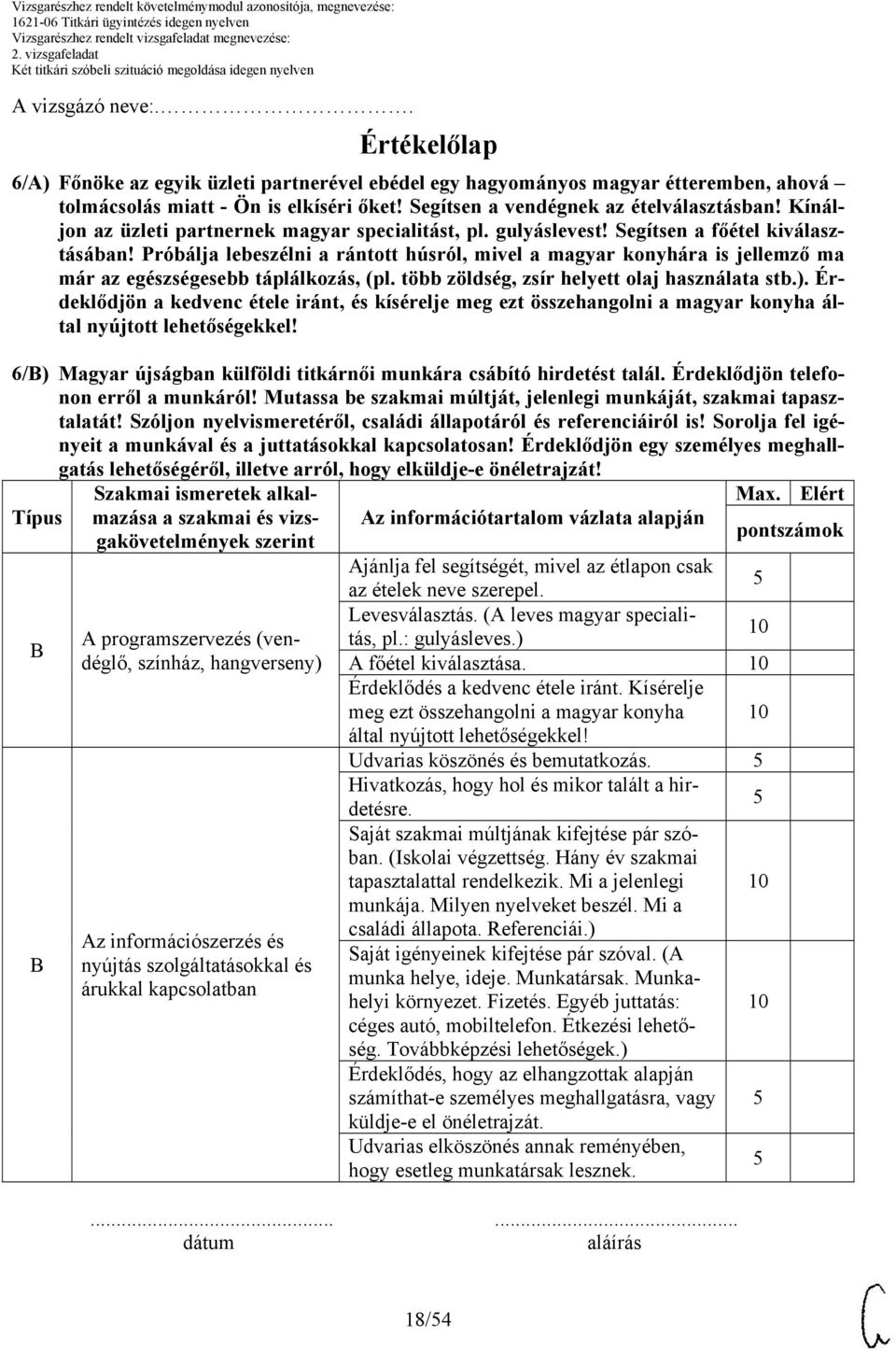 Próbálja lebeszélni a rántott húsról, mivel a magyar konyhára is jellemző ma már az egészségesebb táplálkozás, (pl. több zöldség, zsír helyett olaj használata stb.).