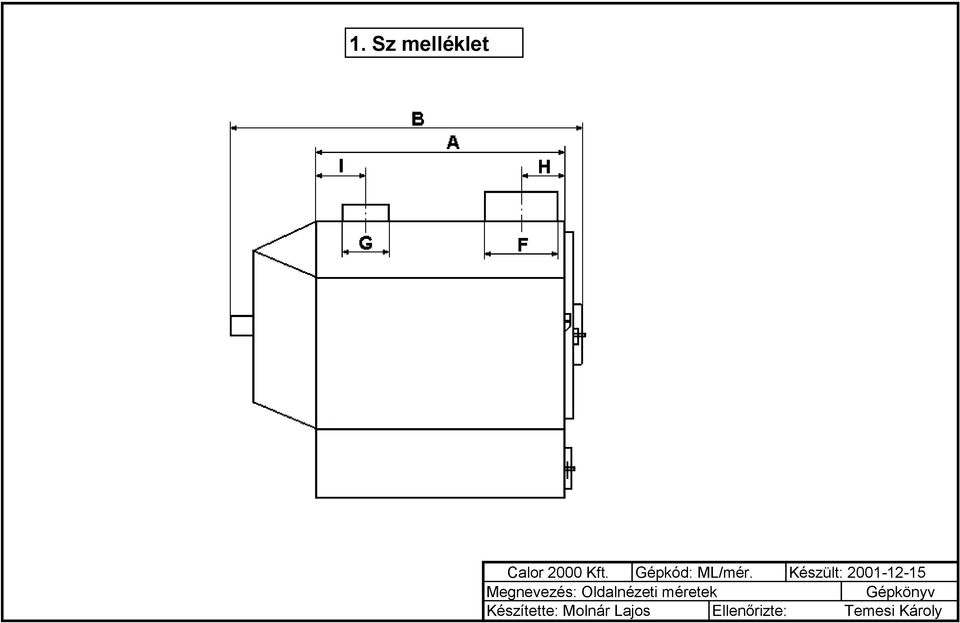 Készült: 2001-12-15 Megnevezés: