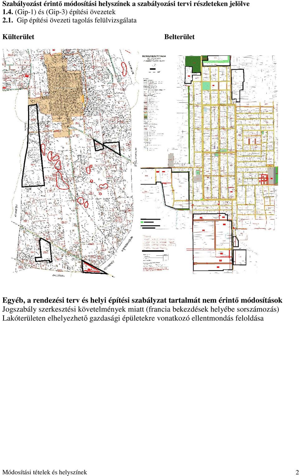 és (Gip-3) építési övezetek 2.1.