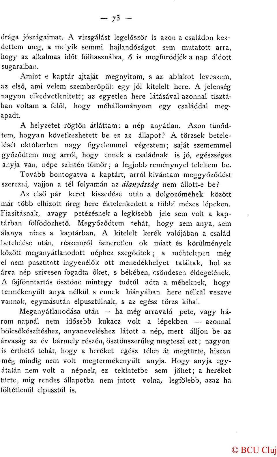 Amint e kaptár ajtaját megnyitom, s az ablakot leveszem, az első, ami velem szemberöpűl: egy jól kitelelt here.