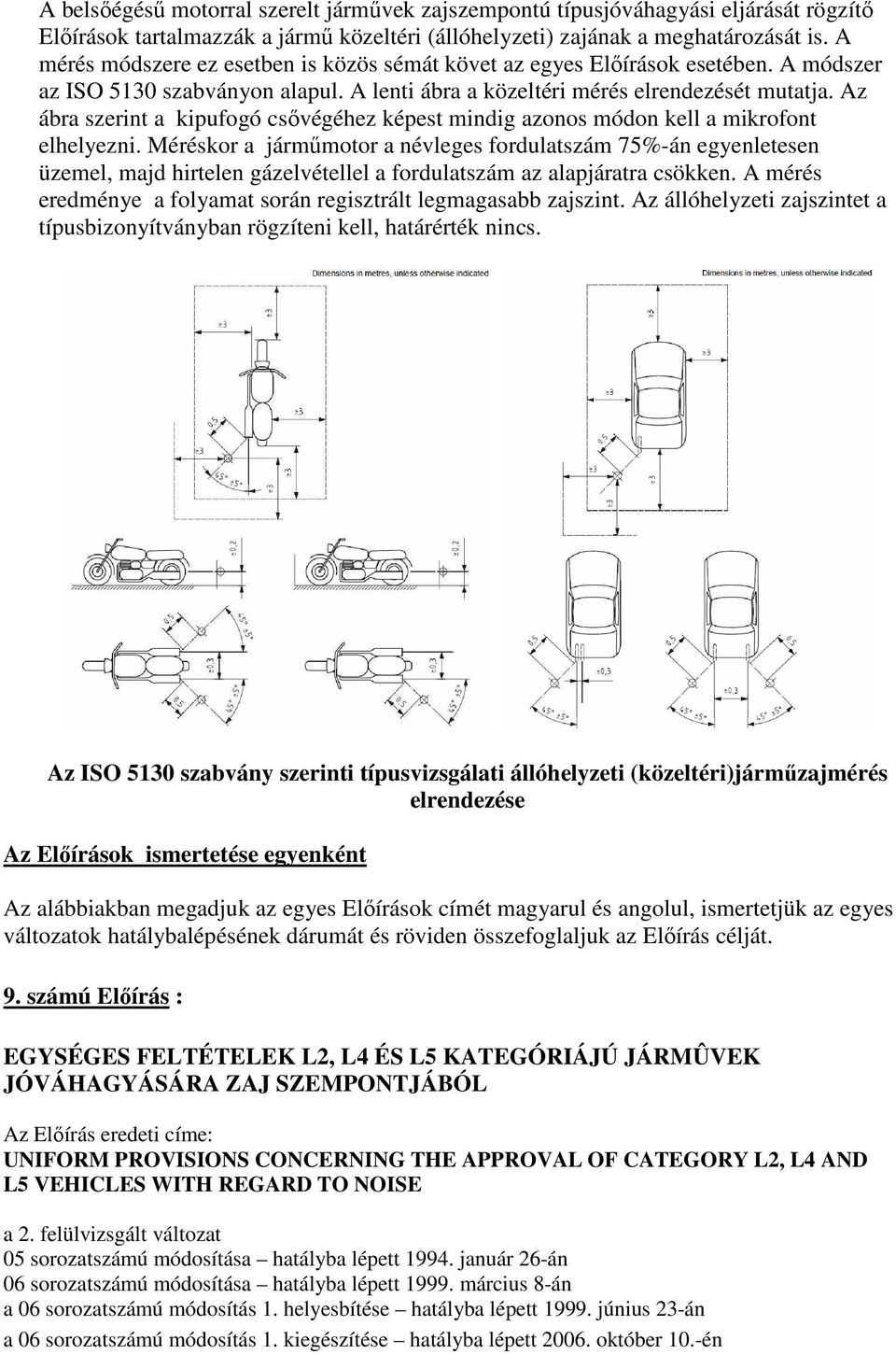 Az ábra szerint a kipufogó csővégéhez képest mindig azonos módon kell a mikrofont elhelyezni.