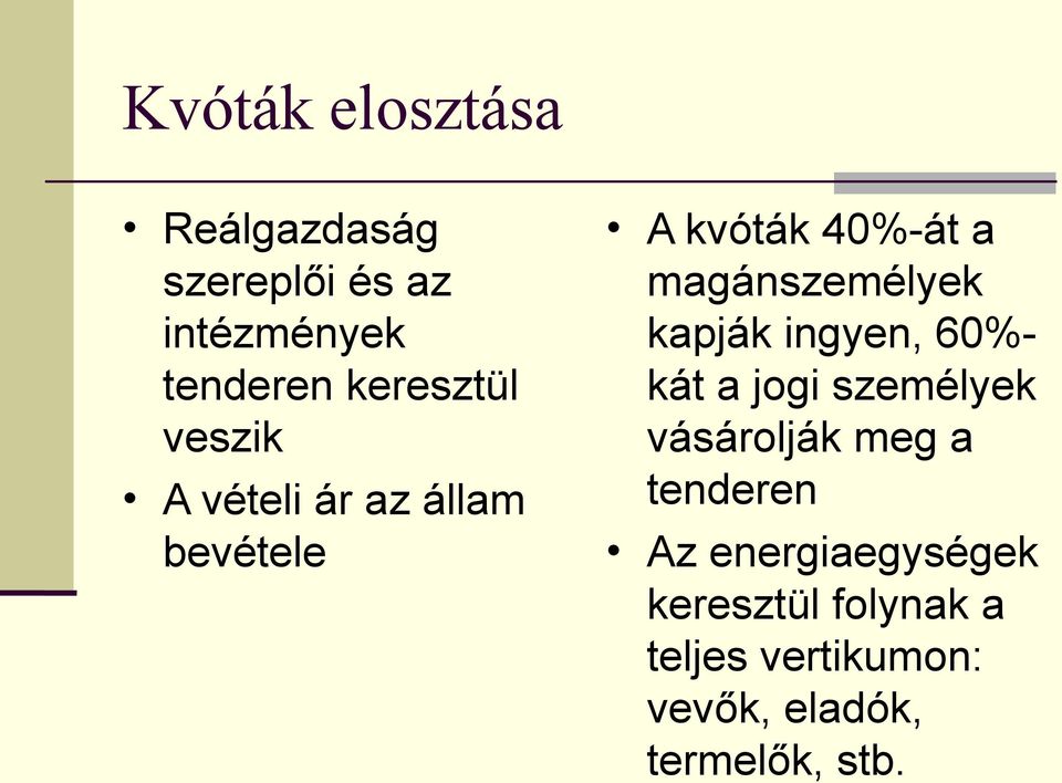 magánszemélyek kapják ingyen, 60%- kát a jogi személyek vásárolják meg a