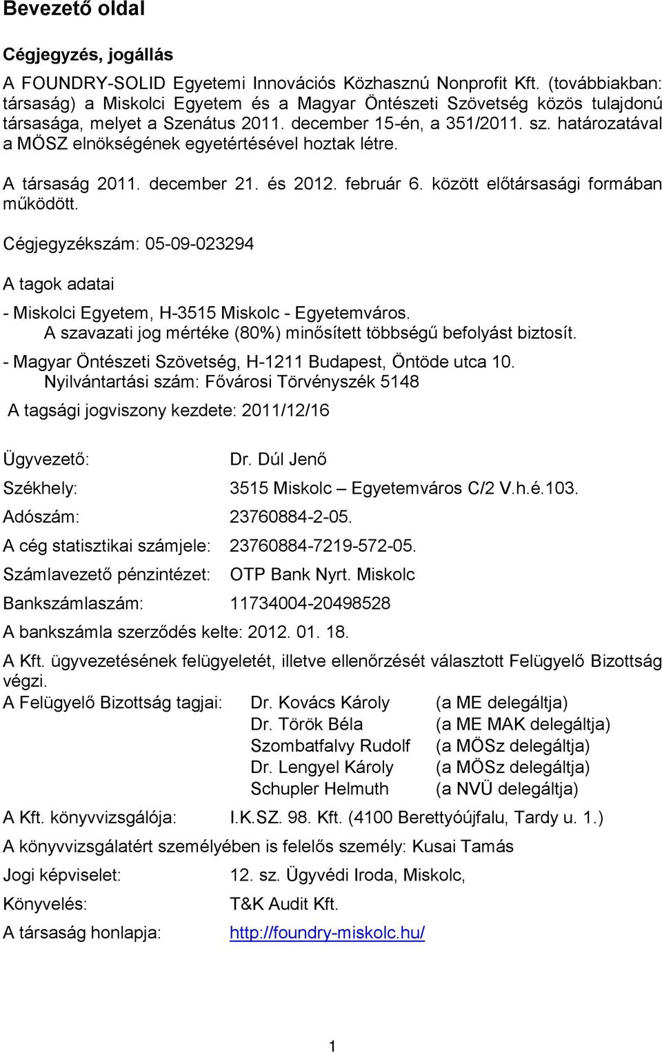 határozatával a MÖSZ elnökségének egyetértésével hoztak létre. A társaság 2011. december 21. és 2012. február 6. között előtársasági formában működött.