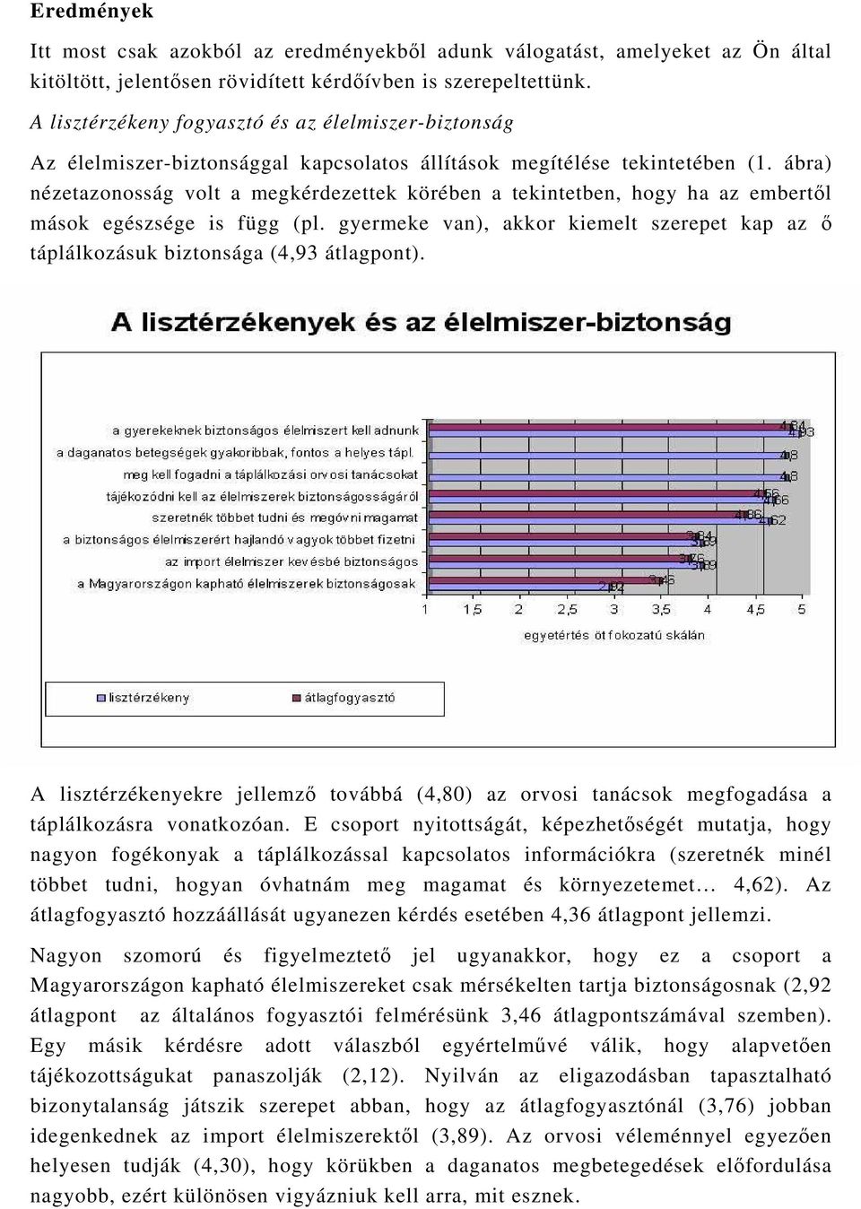 ábra) nézetazonosság volt a megkérdezettek körében a tekintetben, hogy ha az embertől mások egészsége is függ (pl.