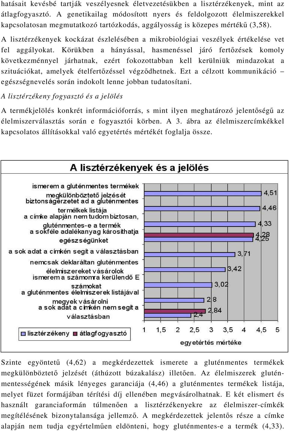 A lisztérzékenyek kockázat észlelésében a mikrobiológiai veszélyek értékelése vet fel aggályokat.