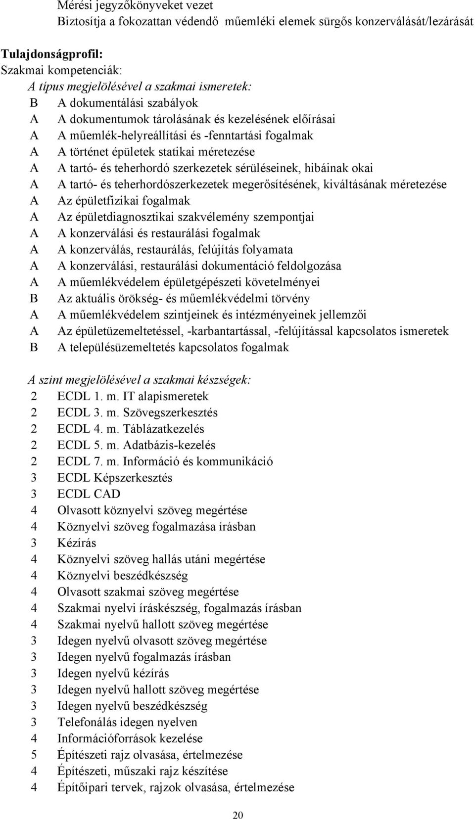 szerkezetek sérüléseinek, hibáinak okai A A tartó- és teherhordószerkezetek megerősítésének, kiváltásának méretezése A Az épületfizikai fogalmak A Az épületdiagnosztikai szakvélemény szempontjai A A