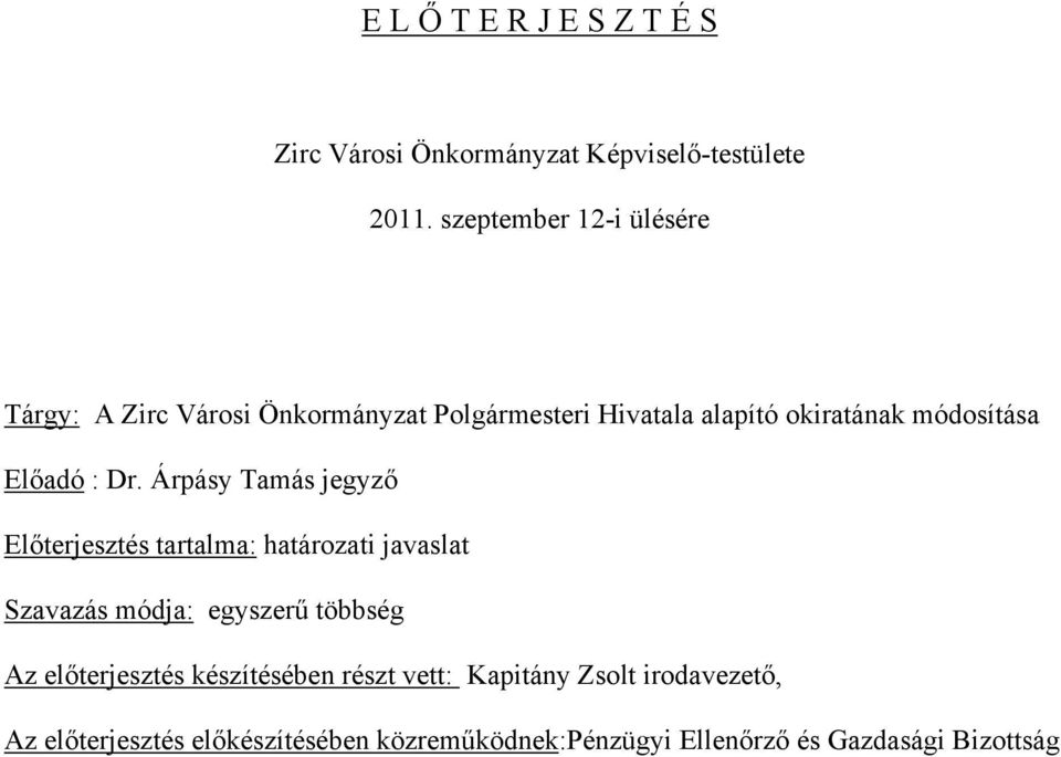 Előadó : Dr.