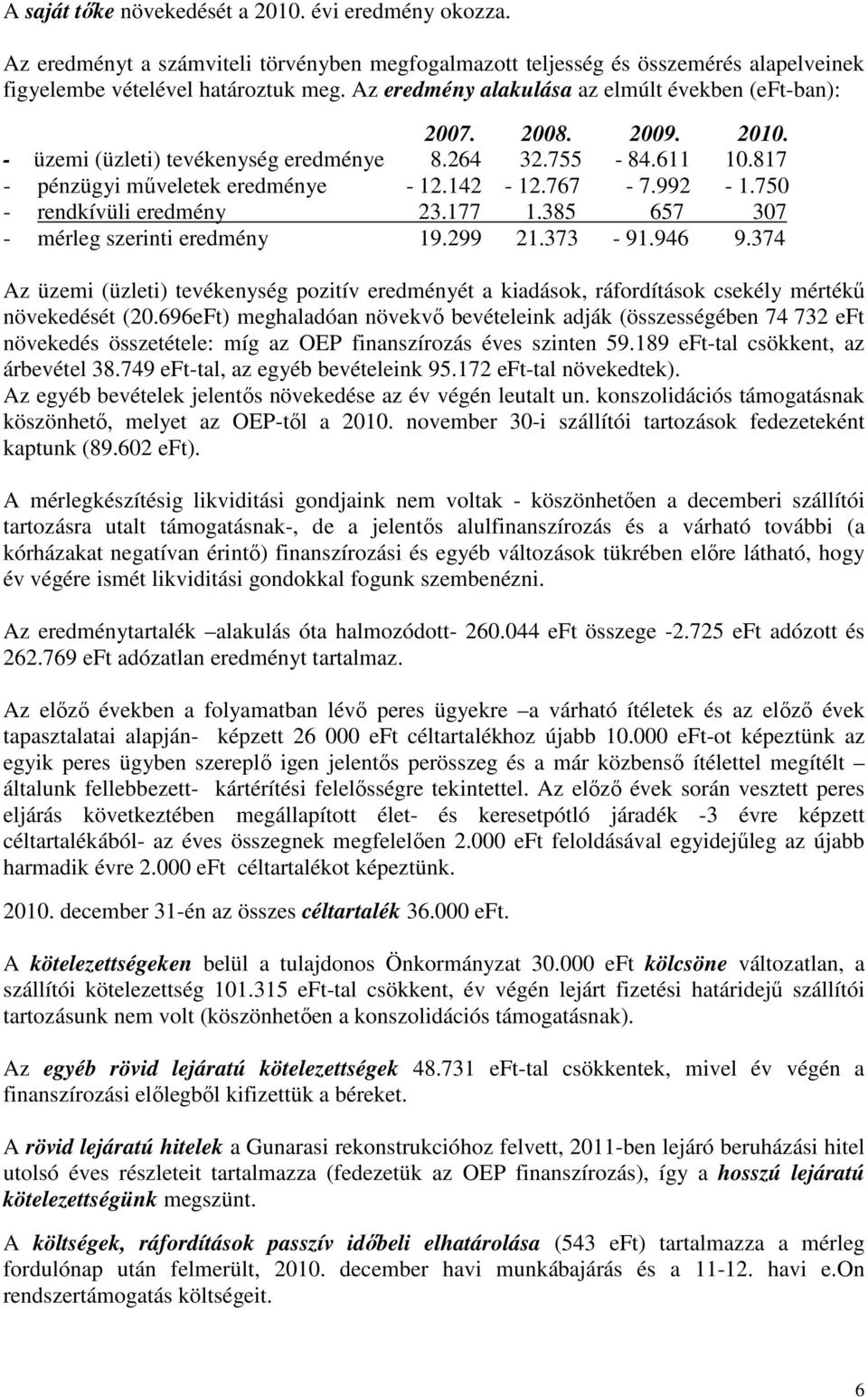 750 - rendkívüli eredmény 23.177 1.385 657 307 - mérleg szerinti eredmény 19.299 21.373-91.946 9.