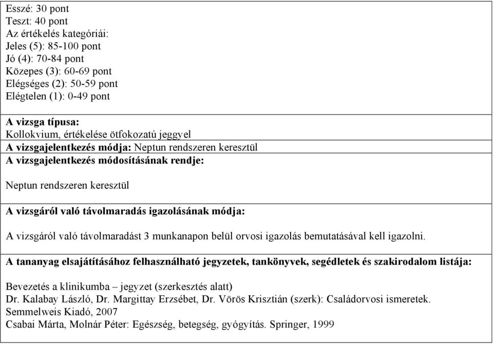 igazolásának módja: A vizsgáról való távolmaradást 3 munkanapon belül orvosi igazolás bemutatásával kell igazolni.