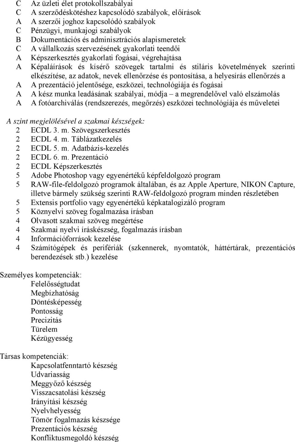 elkészítése, az adatok, nevek ellenőrzése és pontosítása, a helyesírás ellenőrzés a A A prezentáció jelentősége, eszközei, technológiája és fogásai A A kész munka leadásának szabályai, módja a