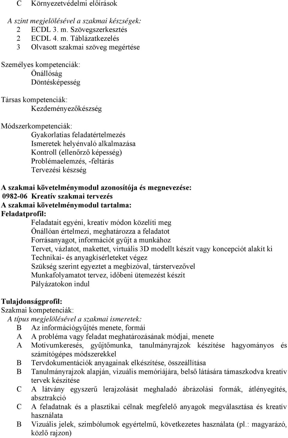 Szövegszerkesztés 2 ECDL 4. m.