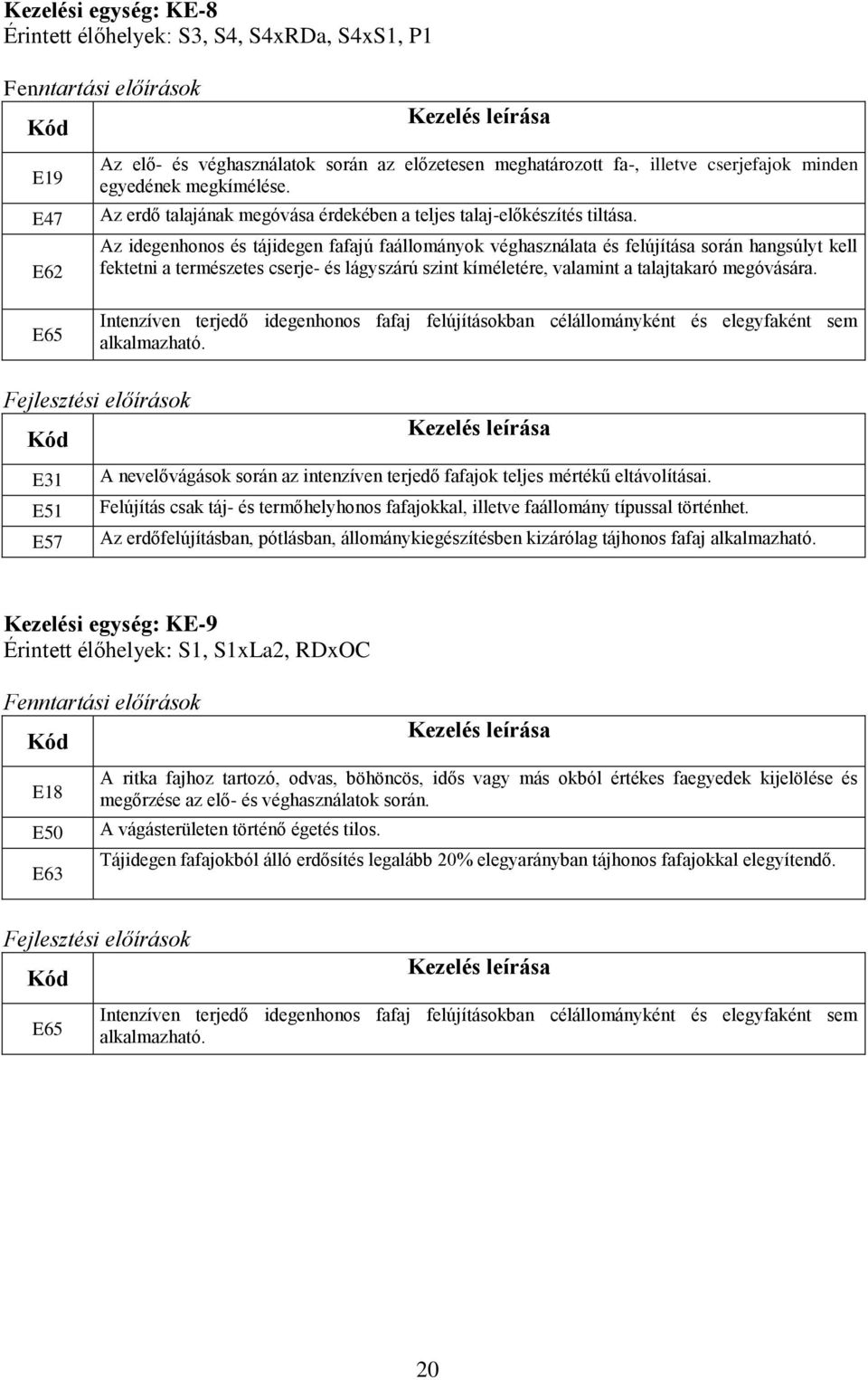 Az idegenhonos és tájidegen fafajú faállományok véghasználata és felújítása során hangsúlyt kell fektetni a természetes cserje- és lágyszárú szint kíméletére, valamint a talajtakaró megóvására.