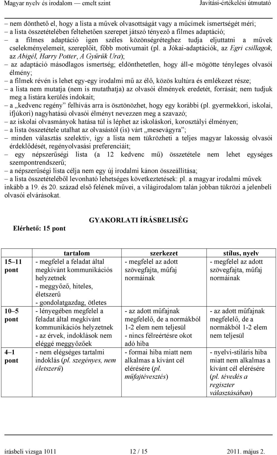 a Jókai-adaptációk, az Egri csillagok, az Abigél, Harry Potter, A Gyűrűk Ura); az adaptáció másodlagos ismertség; eldönthetetlen, hogy áll-e mögötte tényleges olvasói élmény; a filmek révén is lehet