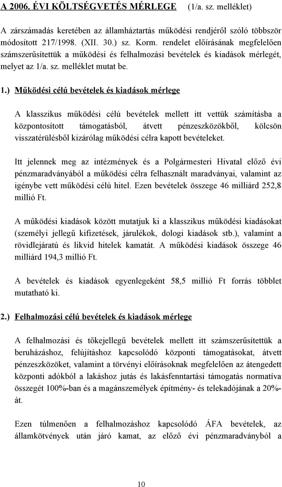 a. sz. melléklet mutat be. 1.