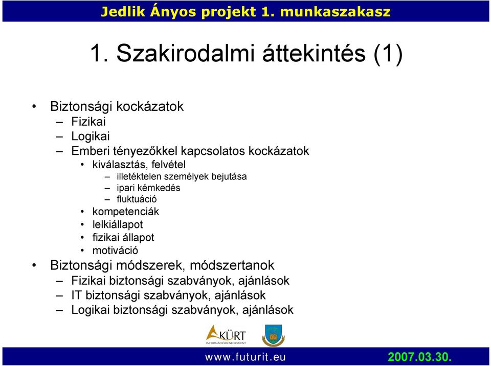 fluktuáció kompetenciák lelkiállapot fizikai állapot motiváció Biztonsági módszerek, módszertanok