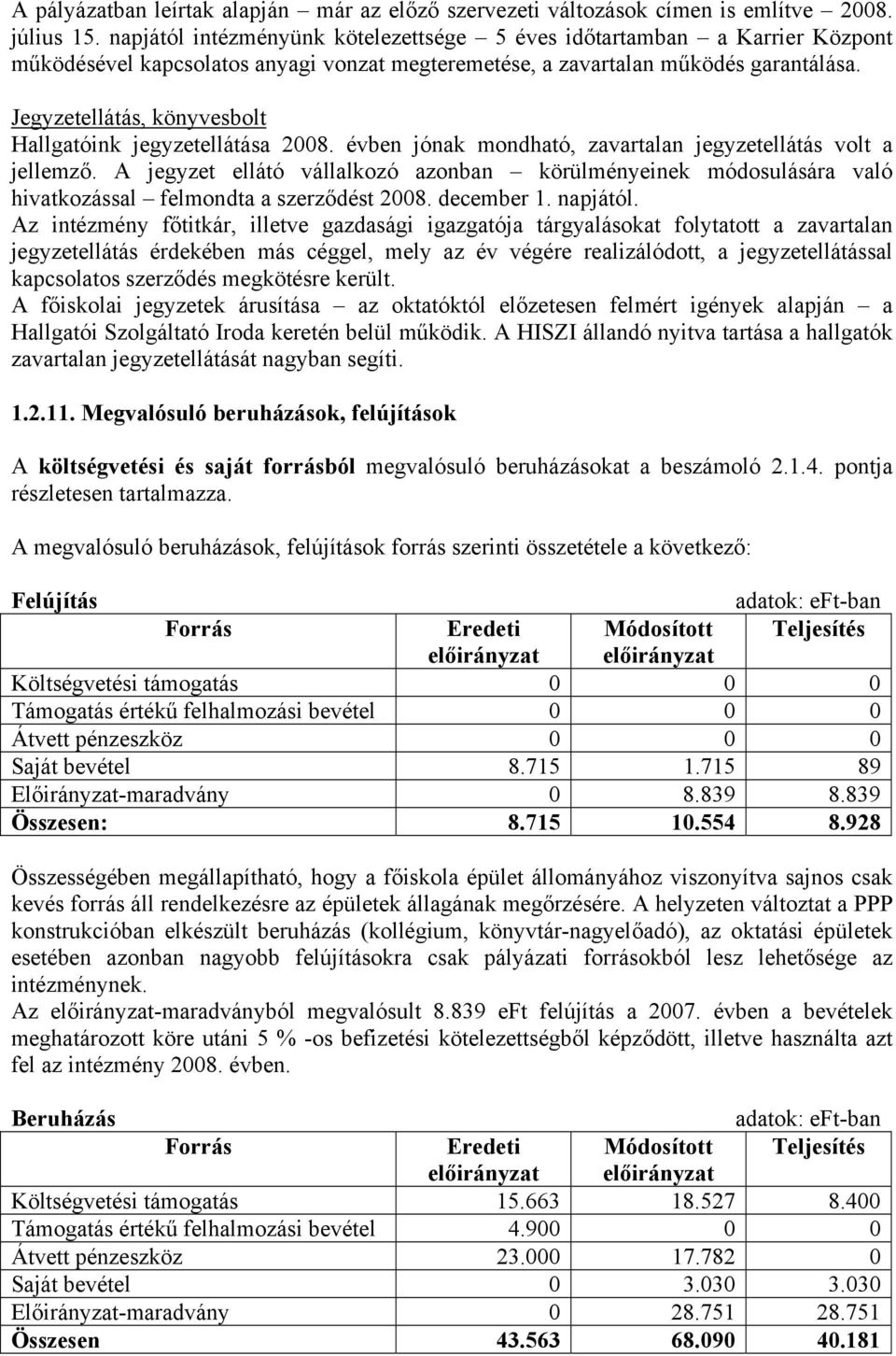 Jegyzetellátás, könyvesbolt Hallgatóink jegyzetellátása 2008. évben jónak mondható, zavartalan jegyzetellátás volt a jellemző.