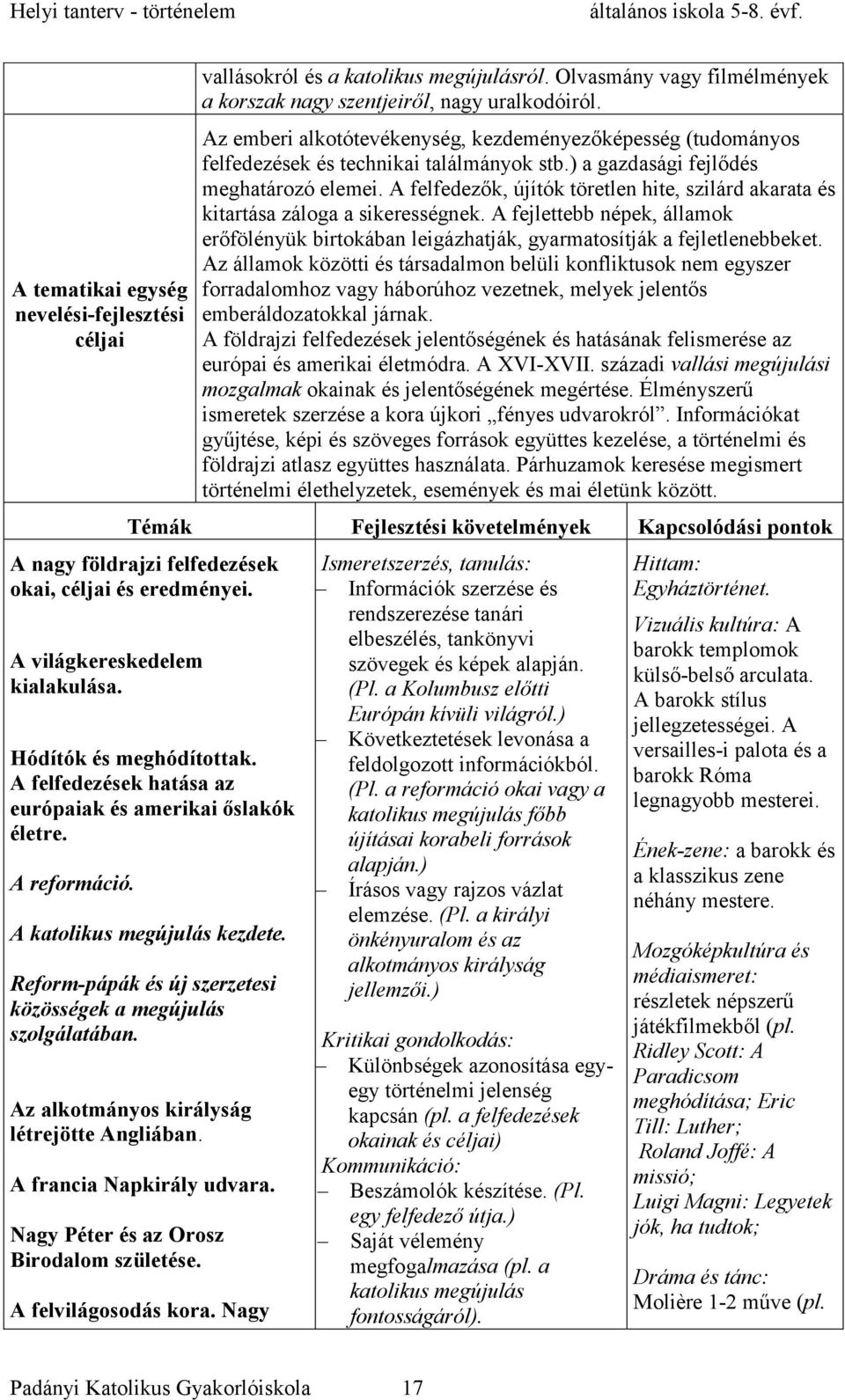 A felfedezők, újítók töretlen hite, szilárd akarata és kitartása záloga a sikerességnek. A fejlettebb népek, államok erőfölényük birtokában leigázhatják, gyarmatosítják a fejletlenebbeket.