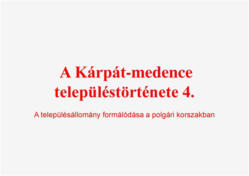 A településállomány