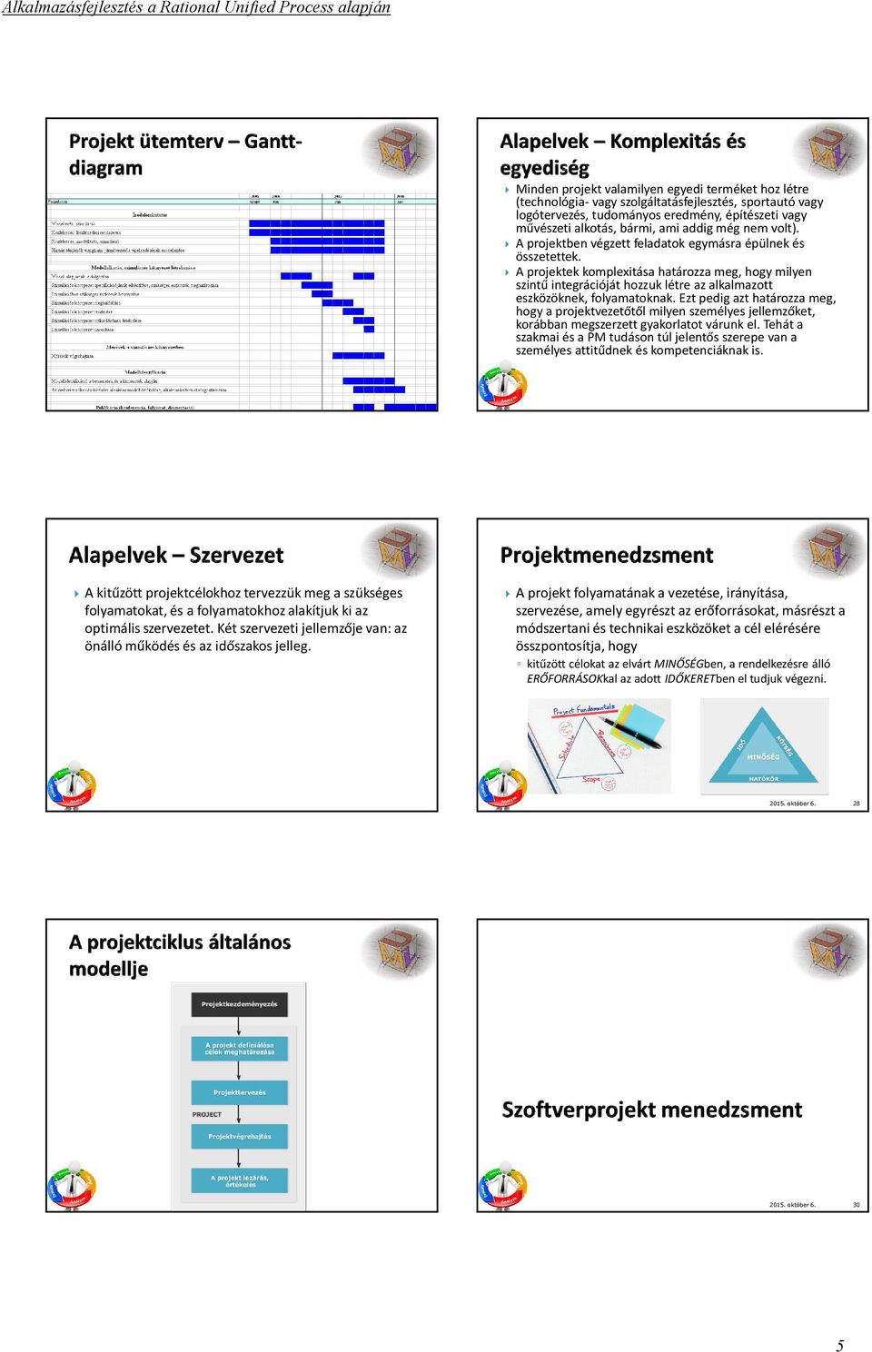 A projektek komplexitása határozza meg, hogy milyen szintű integrációját hozzuk létre az alkalmazott eszközöknek, folyamatoknak.