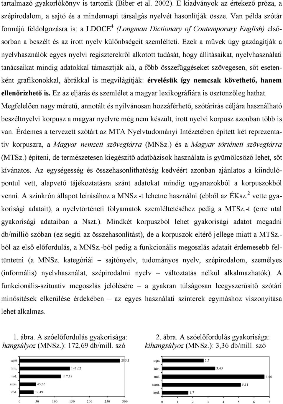 Ezek a mővek úgy gazdagítják a nyelvhasználók egyes nyelvi regiszterekrıl alkotott tudását, hogy állításaikat, nyelvhasználati tanácsaikat mindig adatokkal támasztják alá, a fıbb összefüggéseket