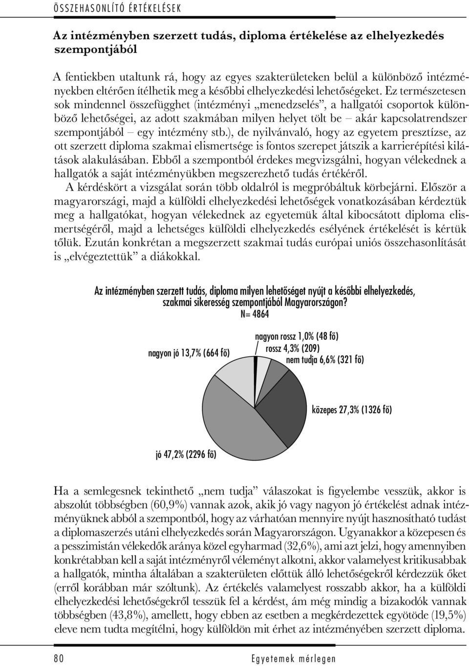 Ez természetesen sok mindennel összefügghet (intézményi menedzselés, a hallgatói csoportok különböző lehetőségei, az adott szakmában milyen helyet tölt be akár kapcsolatrendszer szempontjából egy