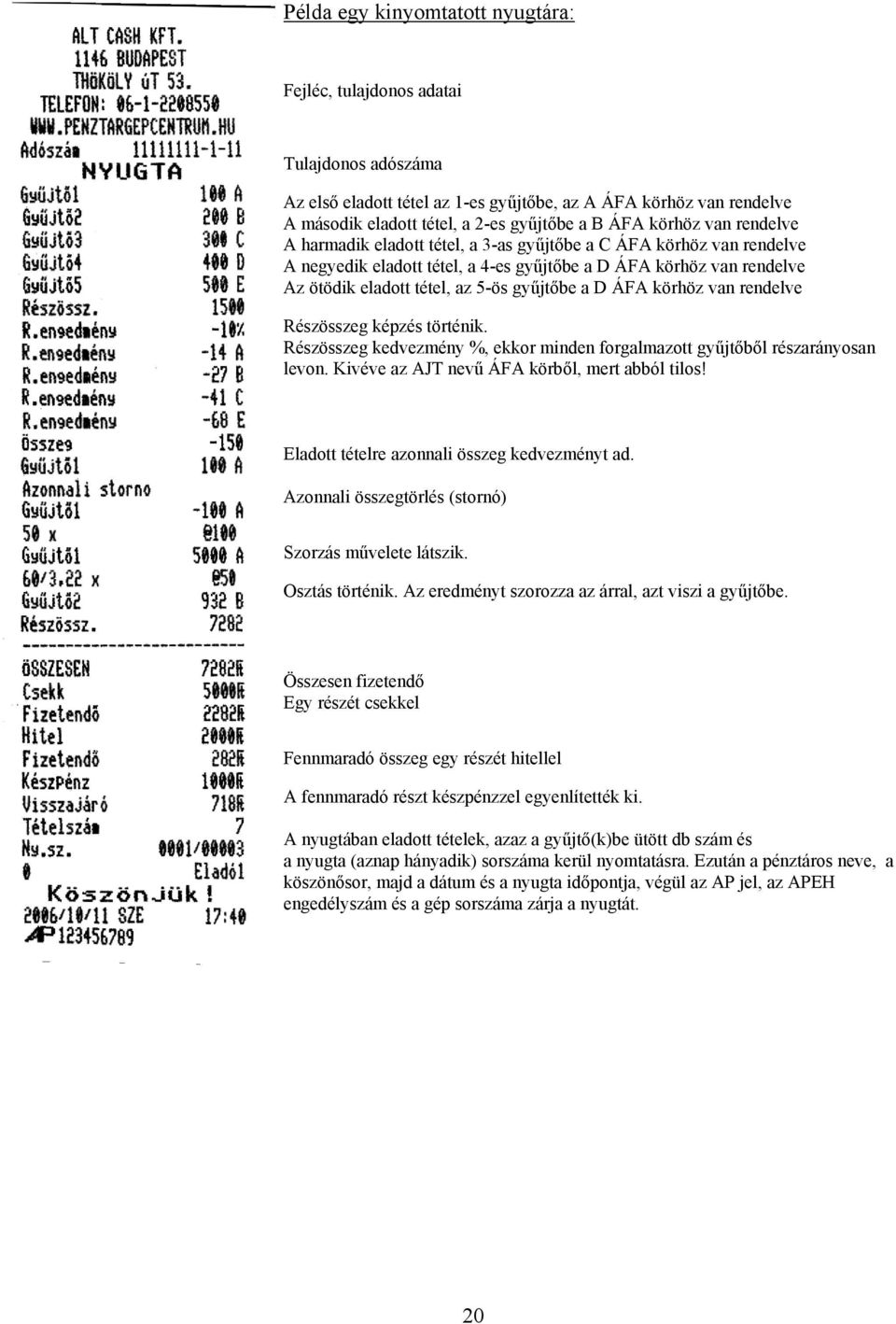 gyűjtőbe a D ÁFA körhöz van rendelve Részösszeg képzés történik. Részösszeg kedvezmény %, ekkor minden forgalmazott gyűjtőből részarányosan levon. Kivéve az AJT nevű ÁFA körből, mert abból tilos!